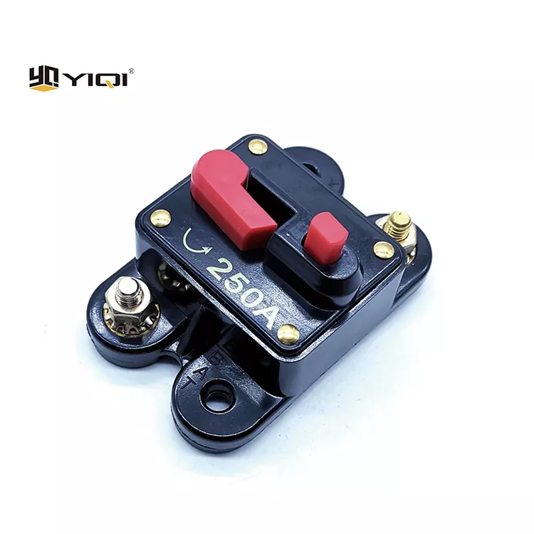 Heavy-Duty 48V DC Inline Circuit Breaker with Manual Reset
